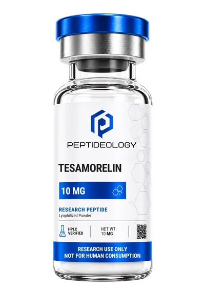 Tesamorelin 10mg research vial by Peptideology