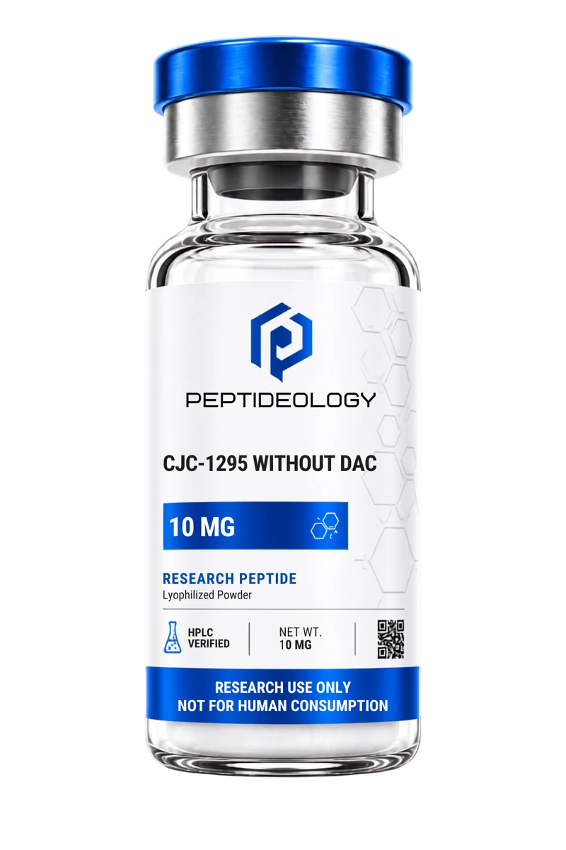 CJC-1295 Without DAC 10mg research vial by Peptideology
