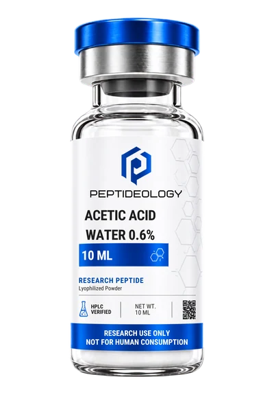 Acetic Acid Water 0.6% 10ml research vial by Peptideology