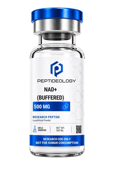 NAD+ (Buffered) 500mg research vial by Peptideology